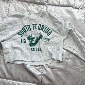 Champion Reverse Weave USF Bulls Cropped Sweatshirt Small
